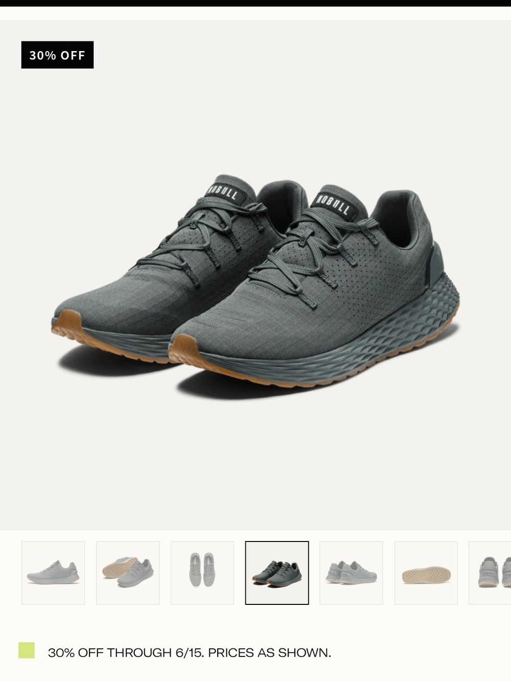NOBULL Men's Charcoal Grey Athletic Trainers